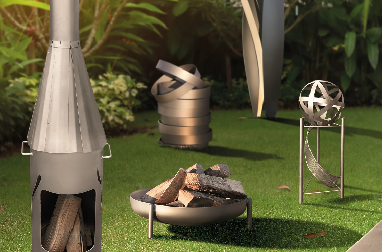 Gartenaccessoires aus Edelstahl