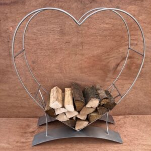 Holzvorrat Edelstahl Herz